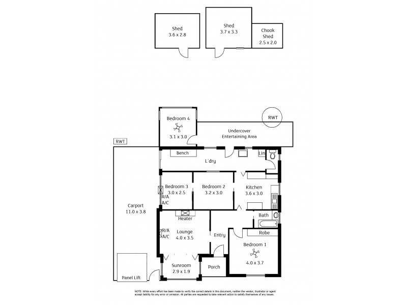 3 Lister Crescent, Woodville South SA 5011 Floorplan
