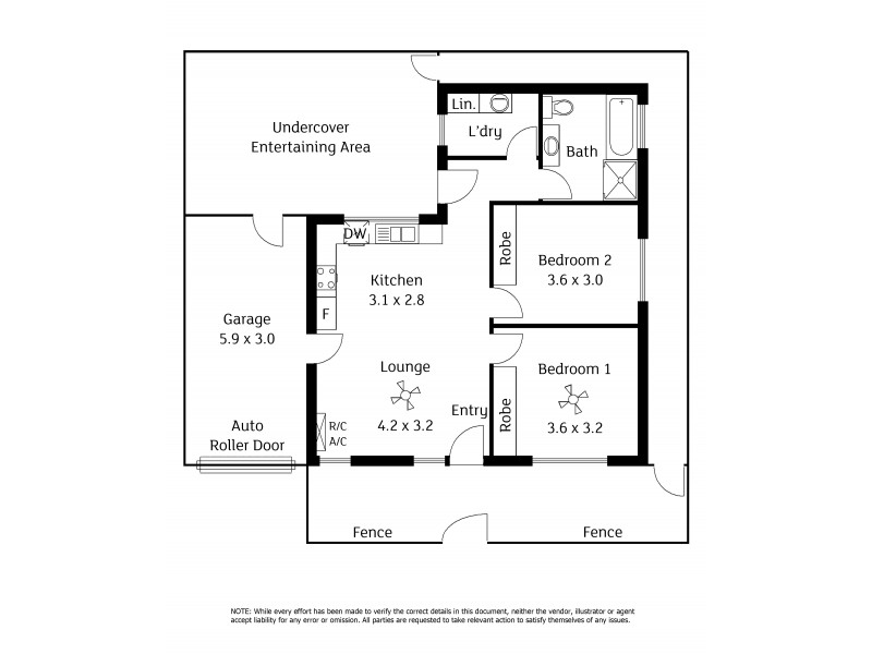 6 Lawton Lane, Woodville West SA 5011 Floorplan