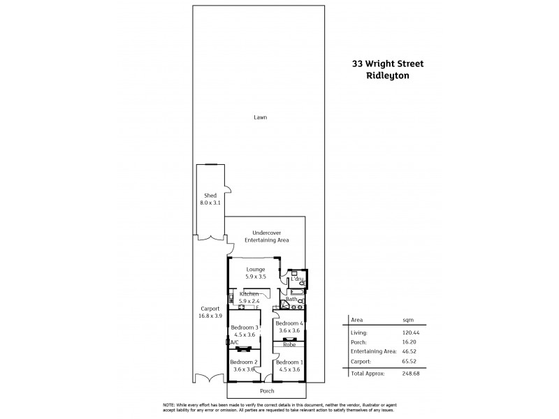 33 Wright Street, Ridleyton SA 5008 Floorplan