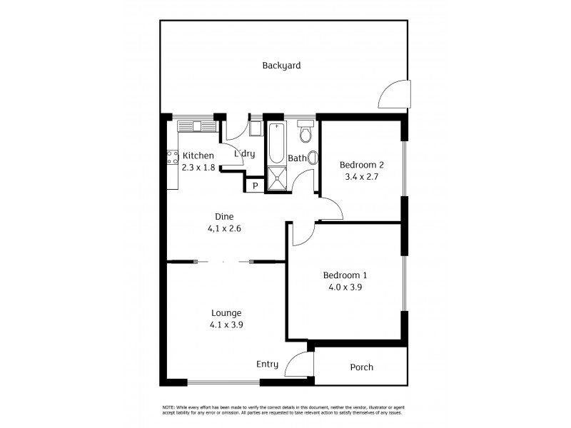 1/39 Cross Street, Queenstown SA 5014 Floorplan