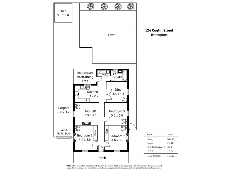 124 Coglin Street, Brompton SA 5007 Floorplan