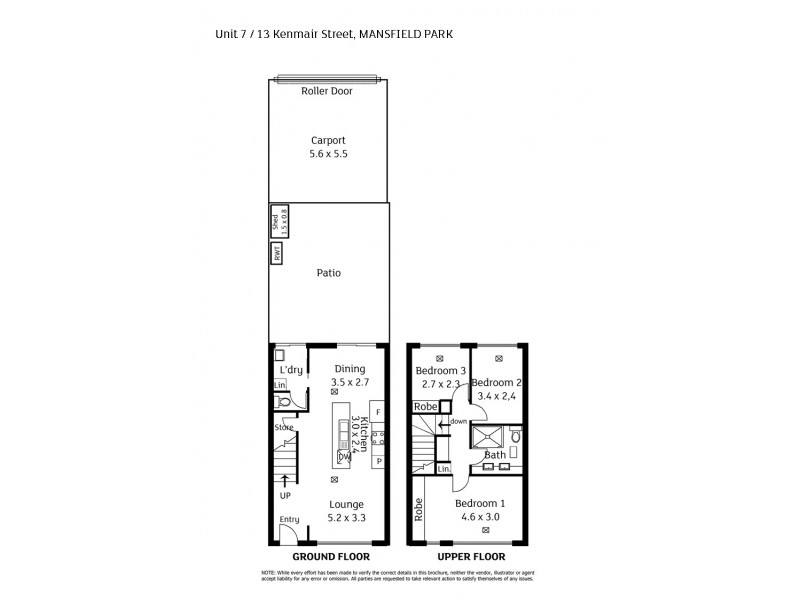 13 Kenmair Street, Mansfield Park SA 5012 Floorplan