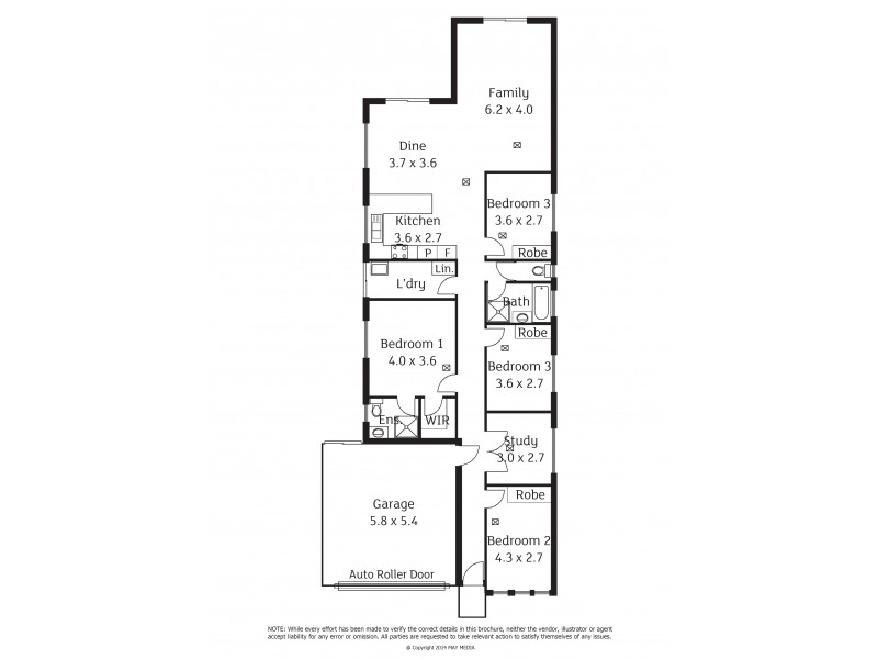 16 Ena Street, Croydon Park SA 5008 Floorplan