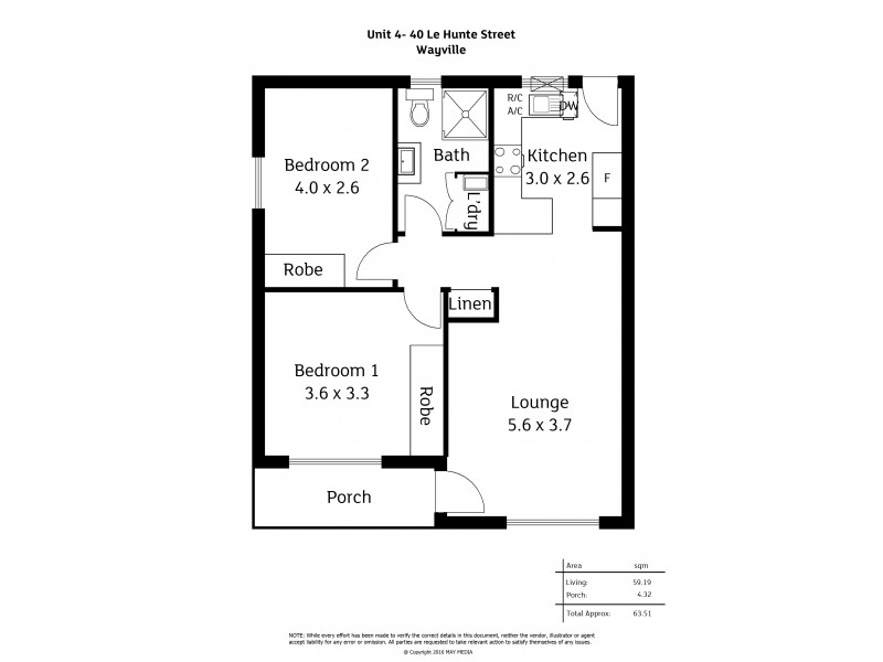 4/40 Le Hunte Street, Wayville SA 5034 Floorplan