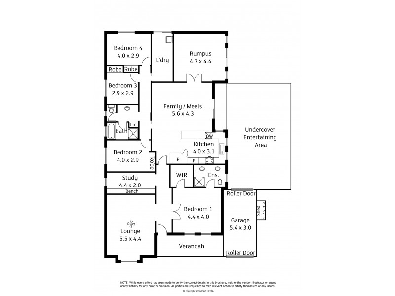 4 Oaks Court, Parafield Gardens SA 5107 Floorplan