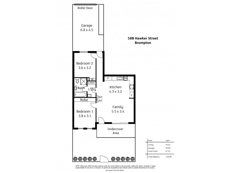 58B Hawker Street, Brompton SA 5007 Floorplan