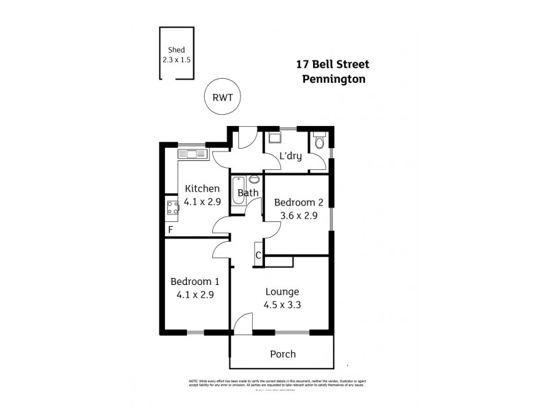 17 Bell Street, Pennington SA 5013 Floorplan