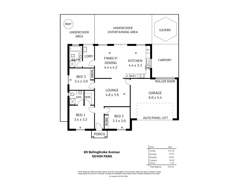 8C Bolingbroke Avenue, Devon Park SA 5008 Floorplan