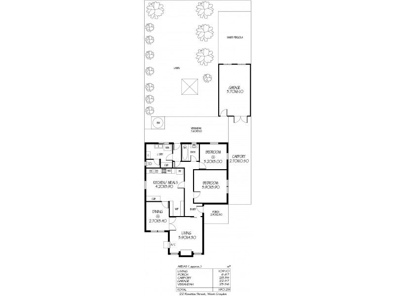 22 Rosetta Street, West Croydon SA 5008 Floorplan