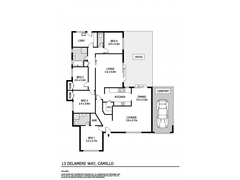 13 Delamere Way, Camillo WA 6111 Floorplan