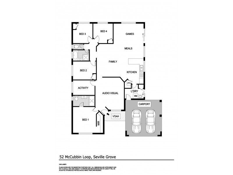 52 McCubbin Loop, Seville Grove WA 6112 Floorplan