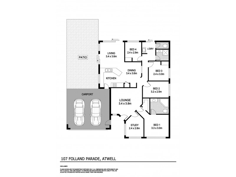 107 Folland Parade, Atwell WA 6164 Floorplan