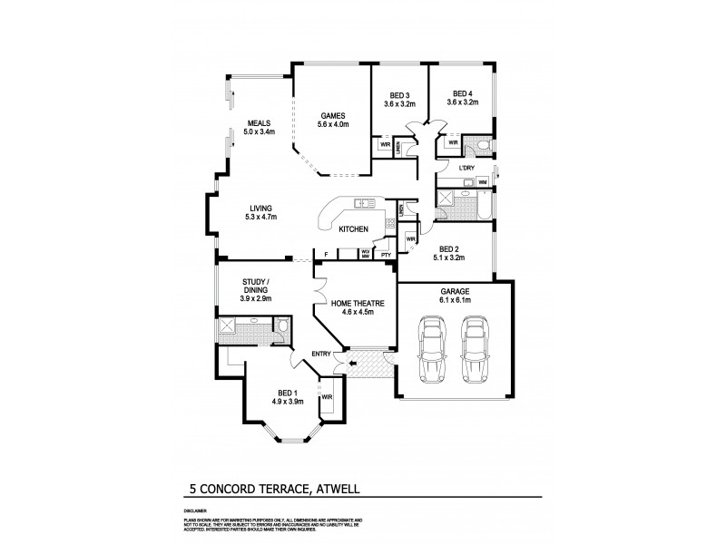 5 Concord Terrace, Atwell WA 6164 Floorplan