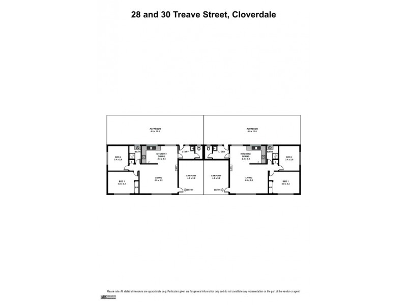 28 & 30 Treave Street, Cloverdale WA 6105 Floorplan