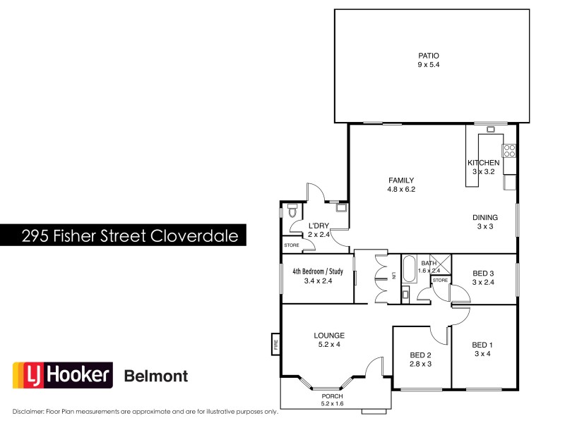 295 Fisher Street, Cloverdale WA 6105 Floorplan