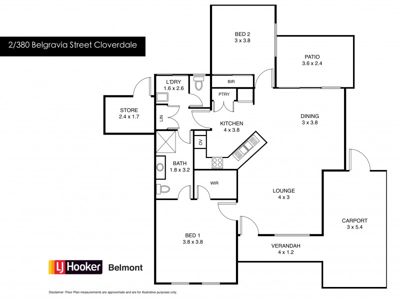 2/380 Belgravia Street, Cloverdale WA 6105 Floorplan