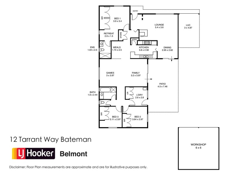 12 Tarrant Way, Bateman WA 6150 Floorplan
