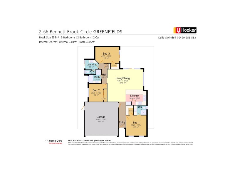 2/66 Bennett Brook Circle, Greenfields WA 6210 Floorplan