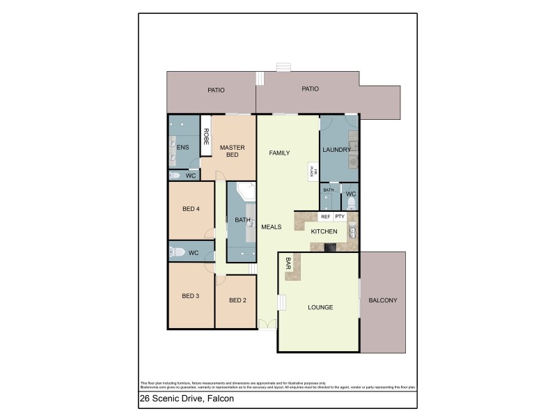 26 Scenic Drive, Falcon WA 6210 Floorplan