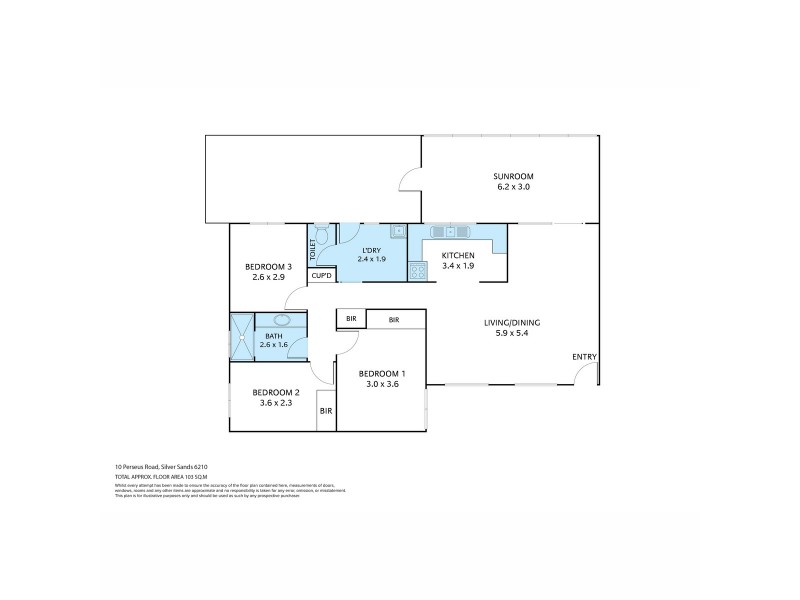 2/10 Perseus Road, Silver Sands WA 6210 Floorplan