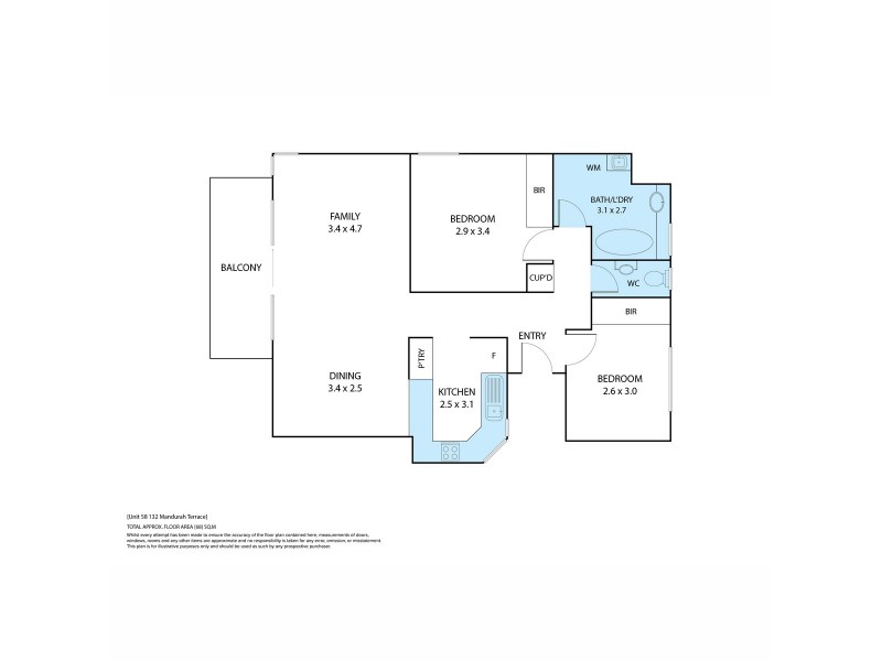 58/132-140 Mandurah Terrace, Mandurah WA 6210 Floorplan