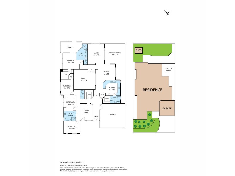 5 Carissa Turn, Halls Head WA 6210 Floorplan