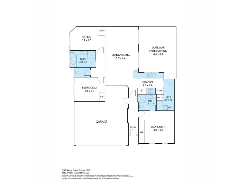 6/12 Binnar Court, Erskine WA 6210 Floorplan