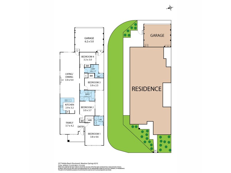 257 Pebble Beach Boulevard, Meadow Springs WA 6210 Floorplan