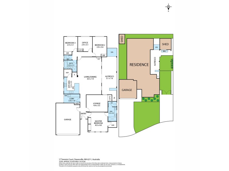 17 Tammin Court, Dawesville WA 6211 Floorplan