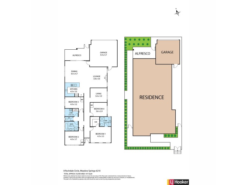 8 Rochdale Circle, Meadow Springs WA 6210 Floorplan