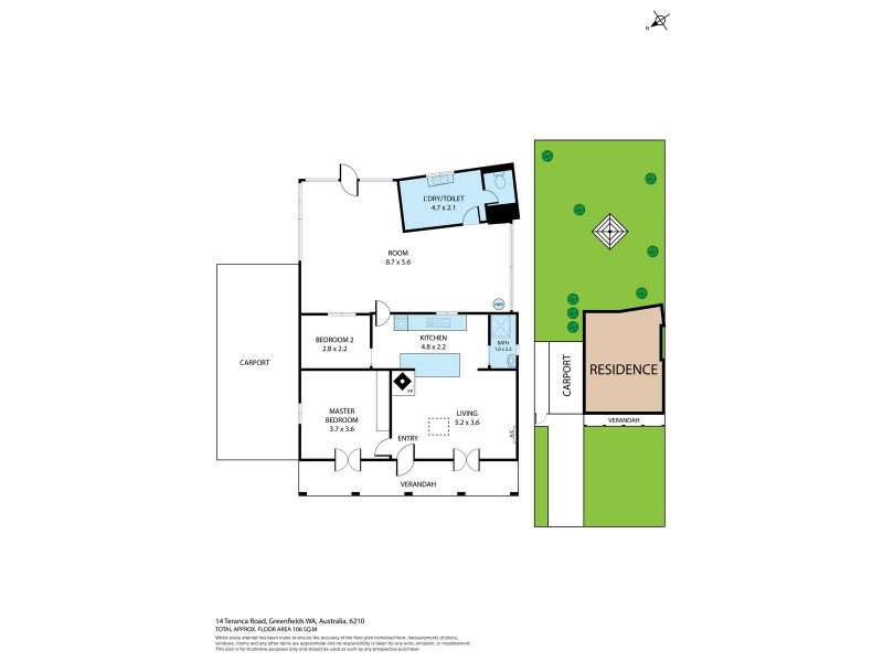 14 Teranca Road, Greenfields WA 6210 Floorplan