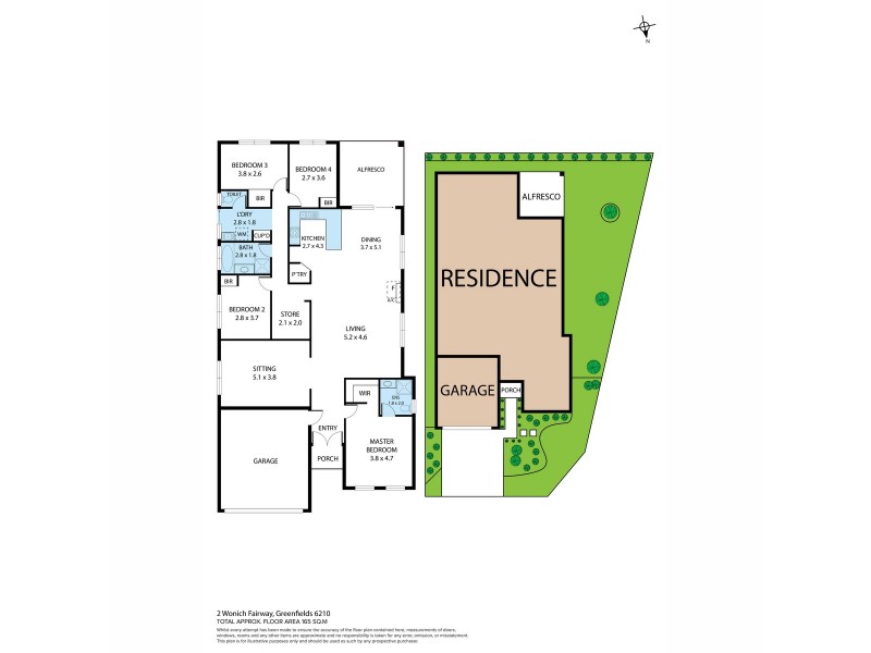 2 Wonich Fairway, Greenfields WA 6210 Floorplan