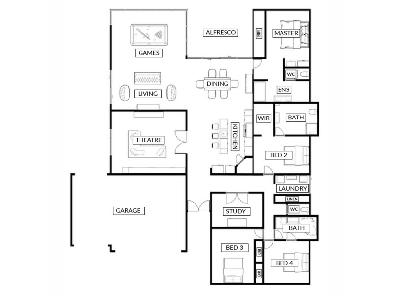 8 Peach Tree Pass, Meadow Springs WA 6210 Floorplan
