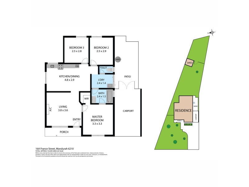 16A France Street, Mandurah WA 6210 Floorplan