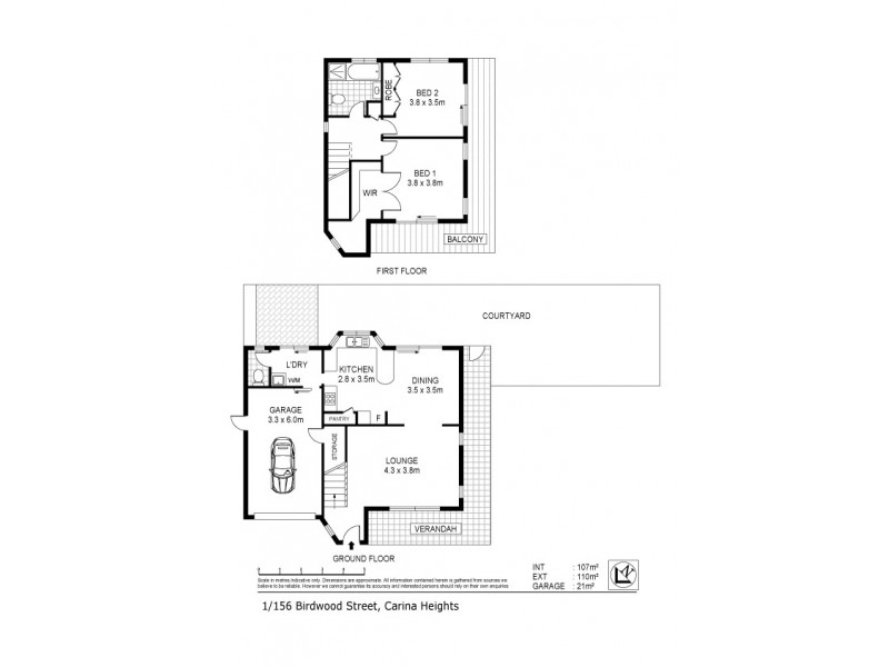 1/156 Birdwood Road, Carina Heights QLD 4152 Floorplan