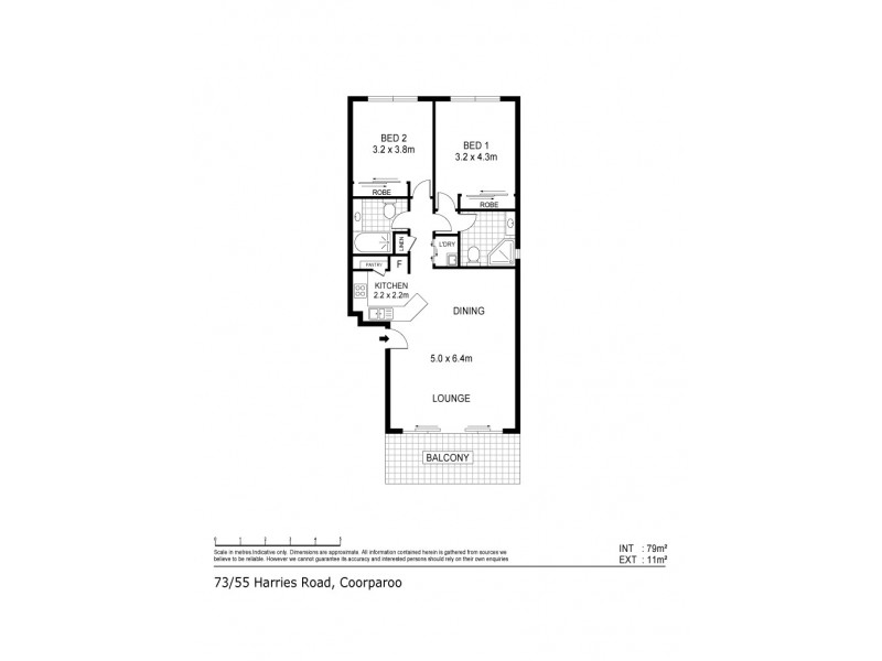 73/55 Harries Road, Coorparoo QLD 4151 Floorplan