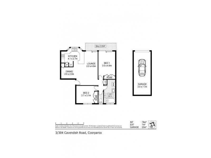 3/304 Cavendish Road, Coorparoo QLD 4151 Floorplan