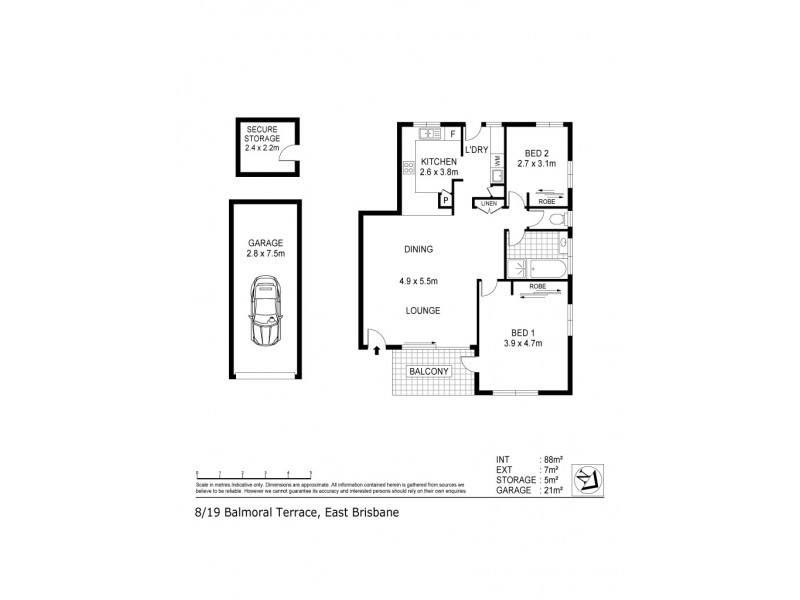 8/19 Balmoral Terrace, East Brisbane QLD 4169 Floorplan