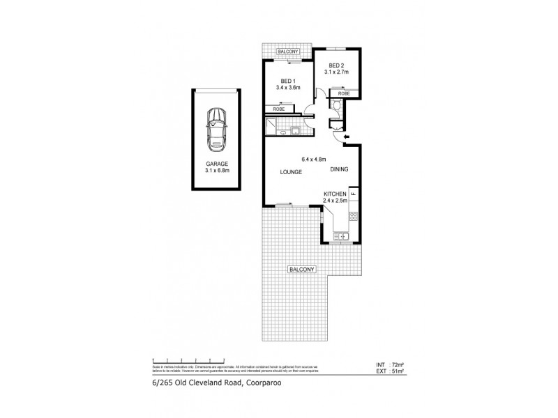 6/265 Old Cleveland Road, Coorparoo QLD 4151 Floorplan