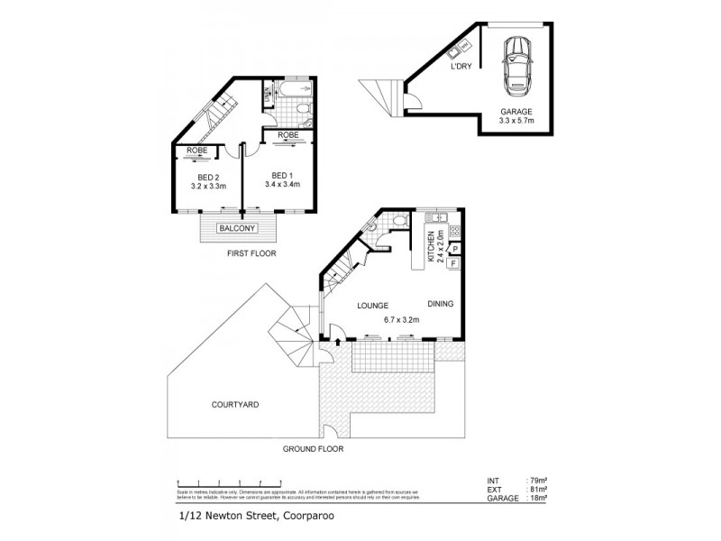 1/12 Newton Street, Coorparoo QLD 4151 Floorplan