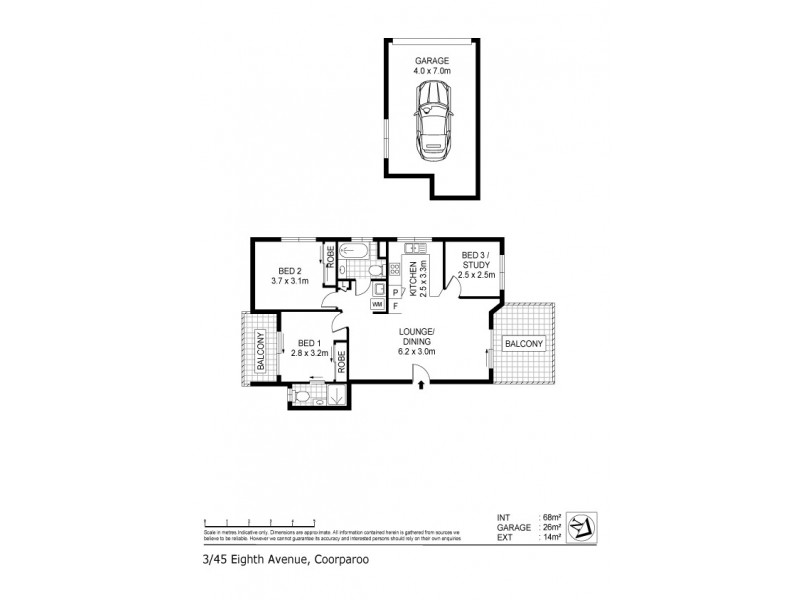 3/45 Eighth Avenue, Coorparoo QLD 4151 Floorplan
