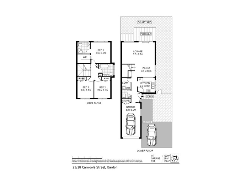 21/28 Carwoola Street, Bardon QLD 4065 Floorplan