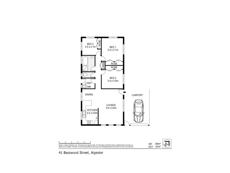 41 Basswood Street, Algester QLD 4115 Floorplan