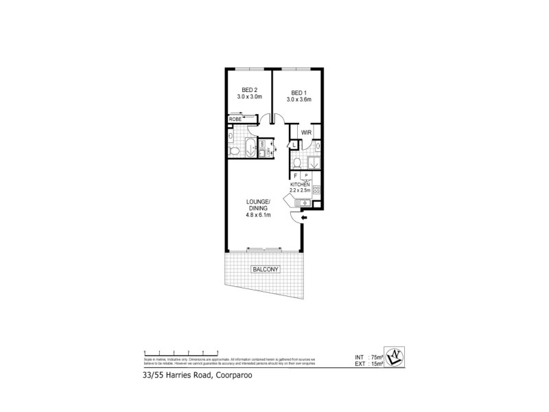 33/55 Harries Road, Coorparoo QLD 4151 Floorplan