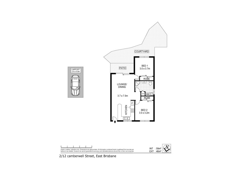 2/12-14 Camberwell Street, East Brisbane QLD 4169 Floorplan