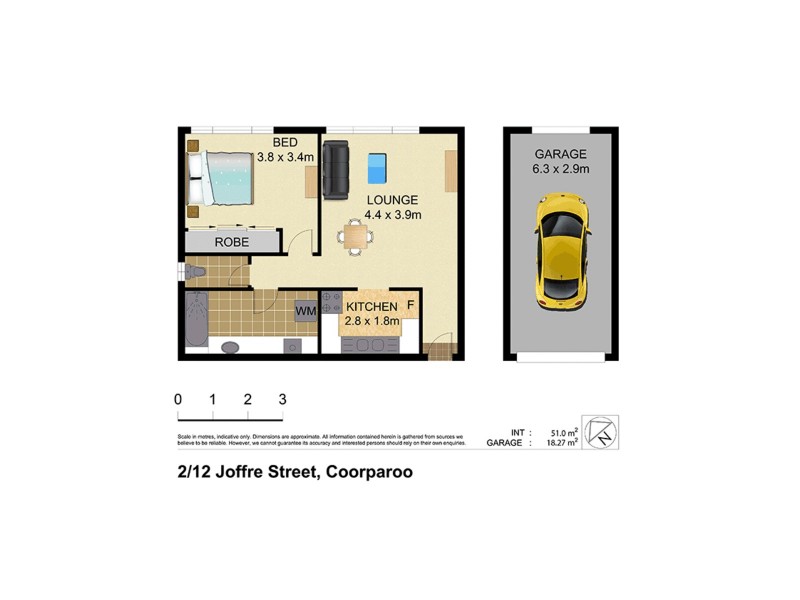 2/12 Joffre Street, Coorparoo QLD 4151 Floorplan