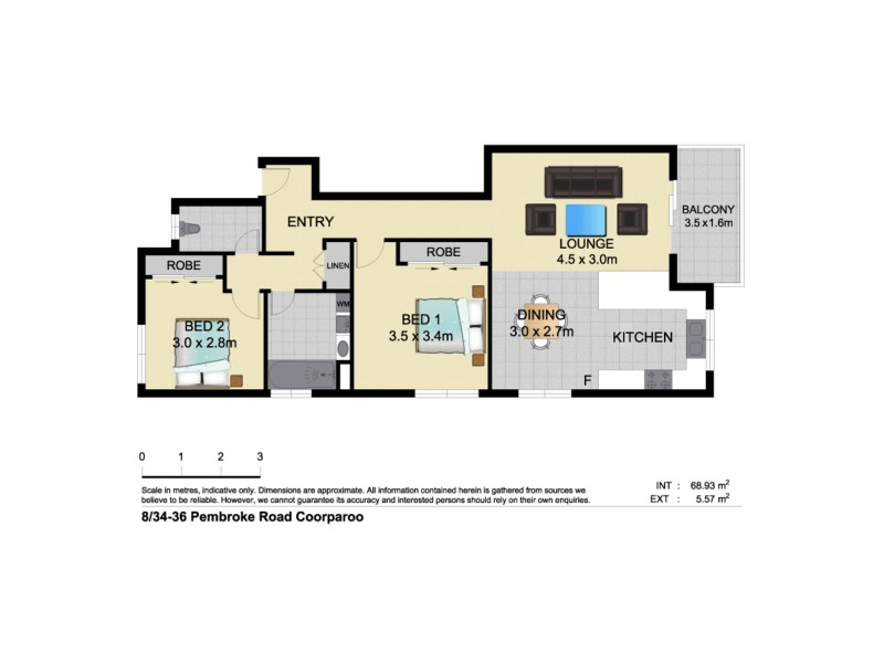 8/34 Pembroke Road, Coorparoo QLD 4151 Floorplan