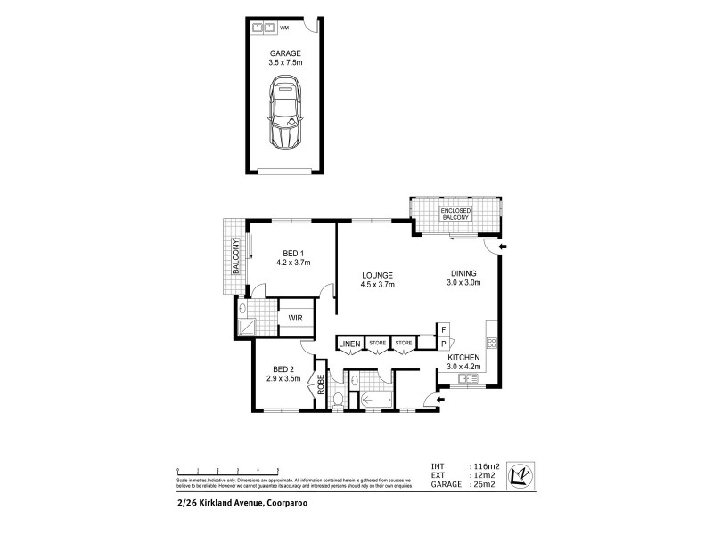 2/26 Kirkland Avenue, Coorparoo QLD 4151 Floorplan