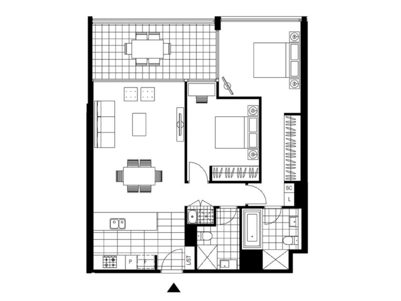 1044/12 Longland Street, Newstead QLD 4006 Floorplan