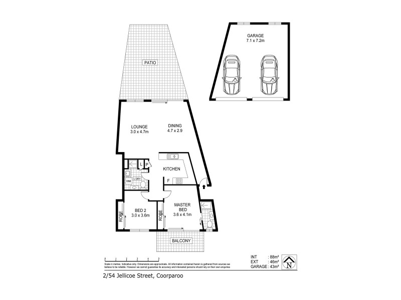 2/54 Jellicoe Street, Coorparoo QLD 4151 Floorplan